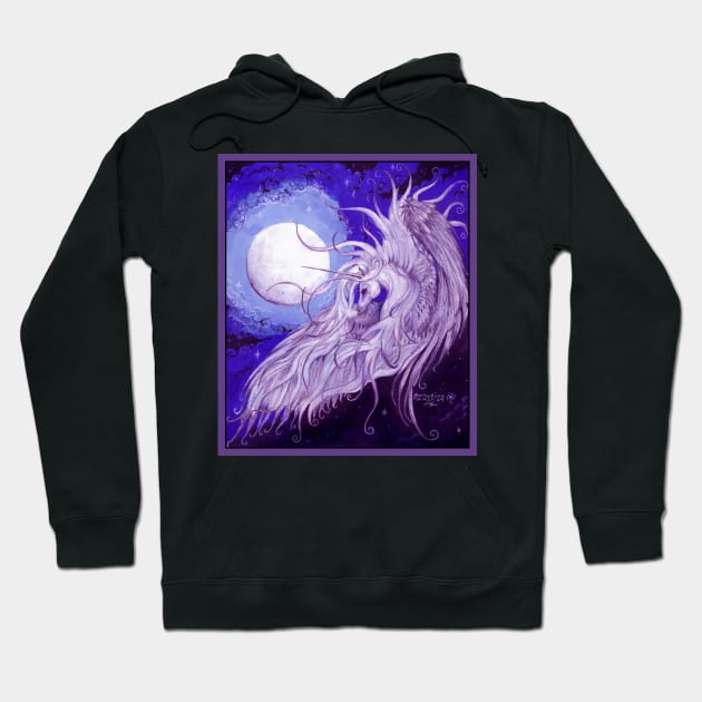 Winged Unicorn and the moon Hoodie by pegacorna